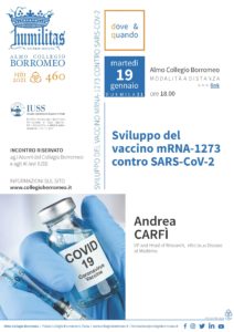 Sviluppo del vaccino mRNA-1273 contro SARS-CoV-2 – Incontro riservato agli Alunni del Collegio Borromeo e agli Allievi IUSS