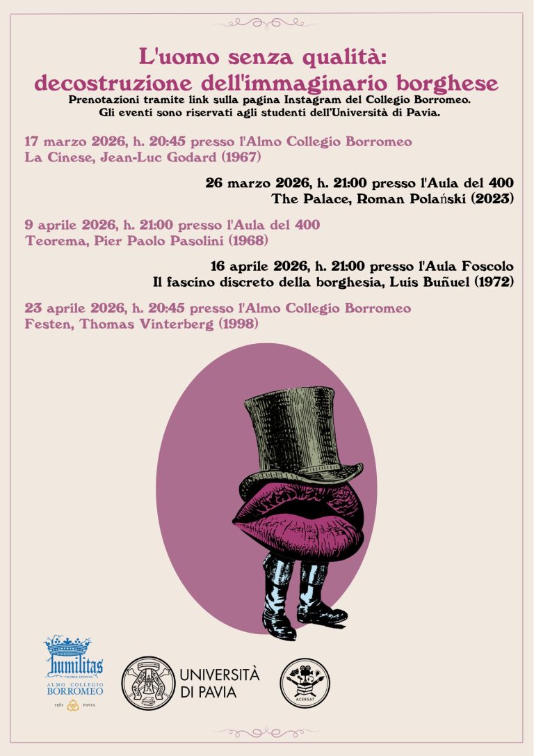 “L’uomo senza qualità: decostruzione dell’immaginario borghese” – Cineforum 2026