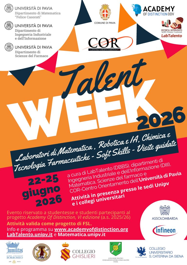 Talent Week 2026: visita al Collegio Borromeo